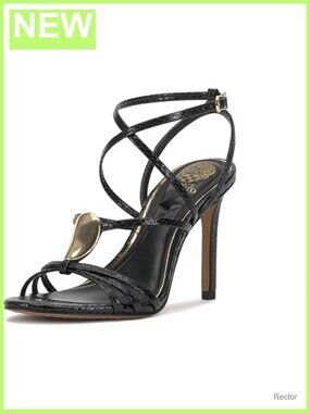 Faux Leather Strappy Stiletto High Heel Sandals